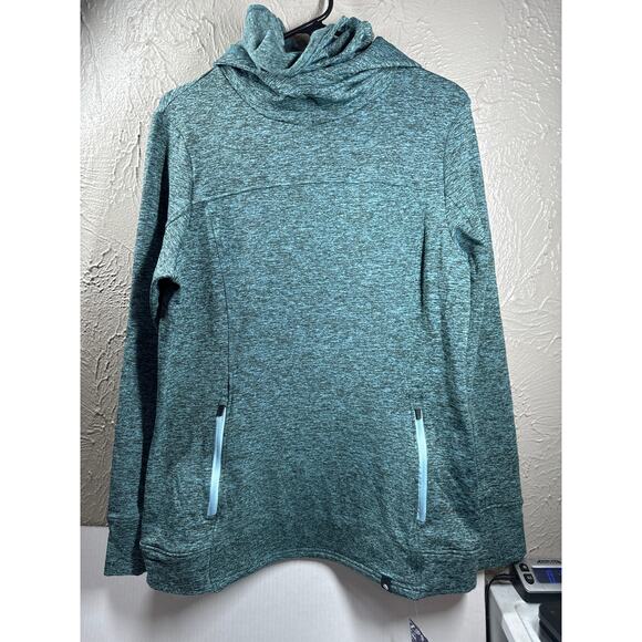 NWT Soneven Cowl Neck Long Sleeve Thumb Holes Zip Pockets Womens Pullover Size M - Picture 1 of 6